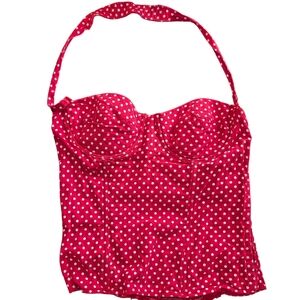 Frederick's of Hollywood Red Polka Dot Top